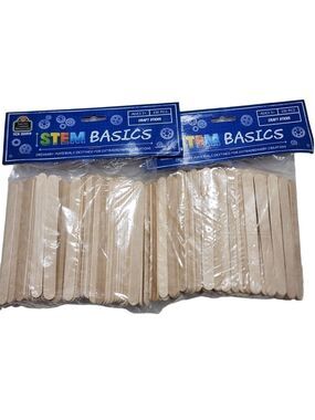 New TCR 20919 STEM Basics Craft sticks 250 ct 2 pack